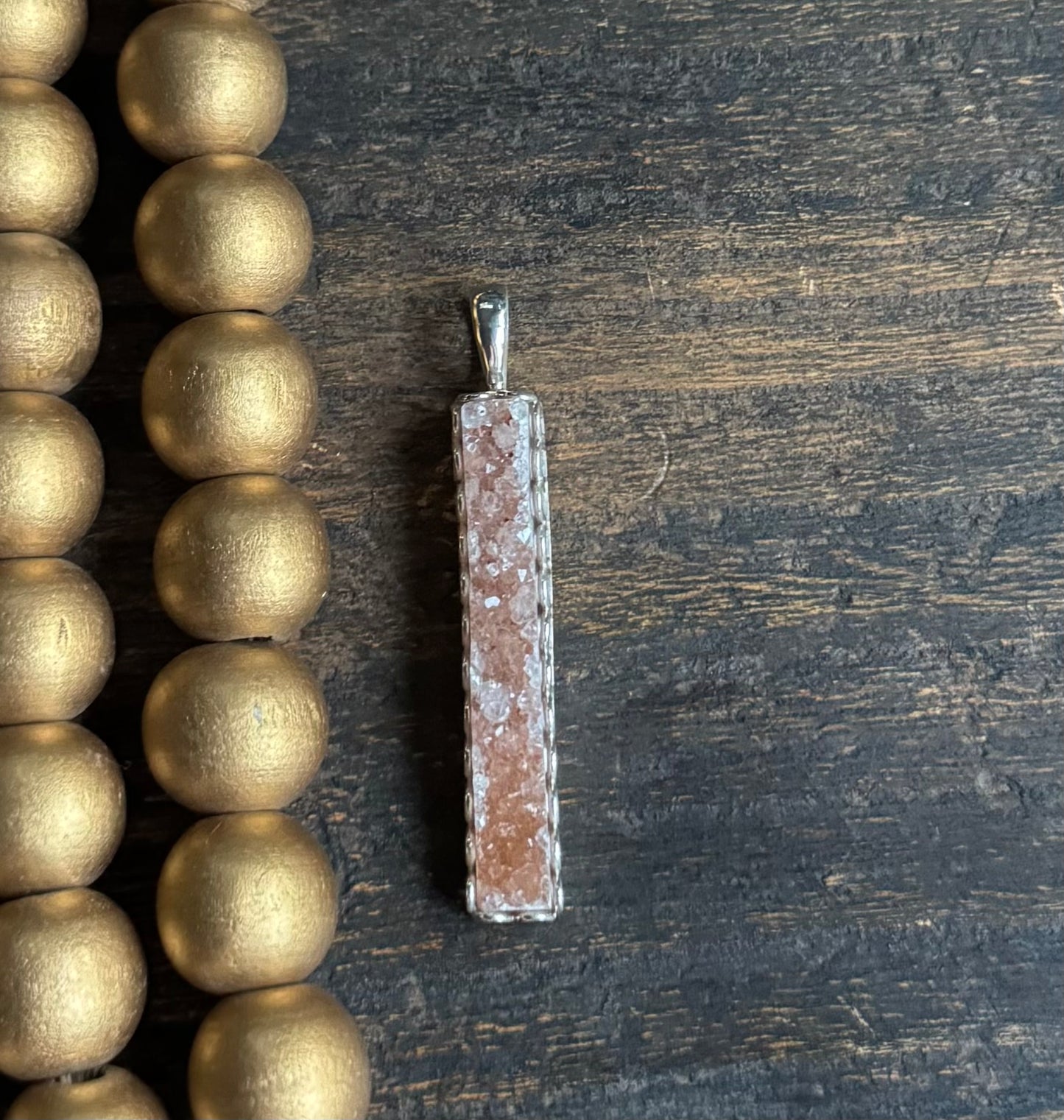 Druzy Bar Pendant