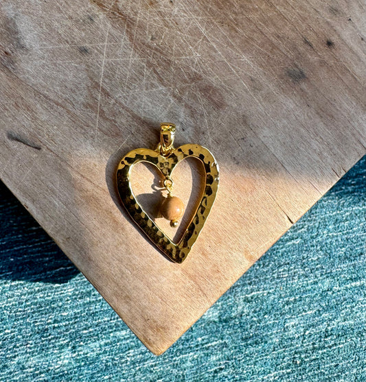 18kt Gold Vermeil Heart Pendant