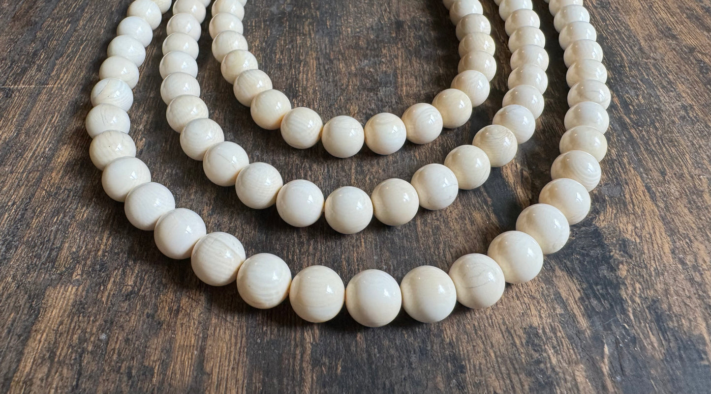 10mm Classic Mammoth Ivory Necklace