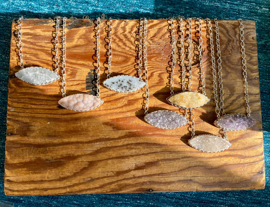 Druzy Marquise Necklace