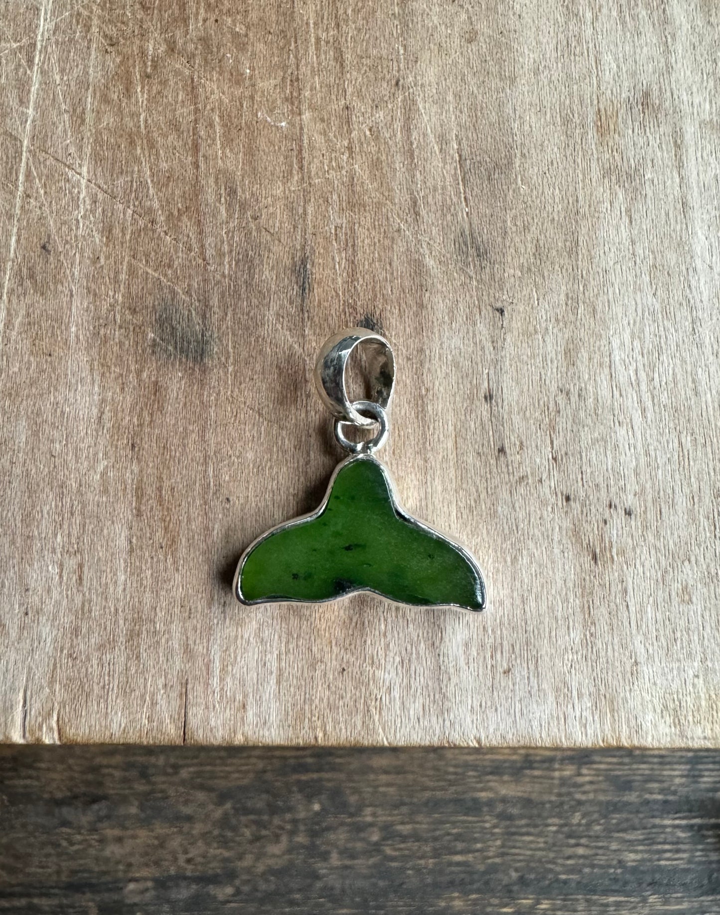 Jade Whale Tail Earrings and Pendant