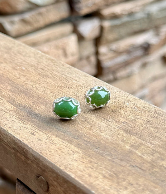 Jade Oval Earrings
