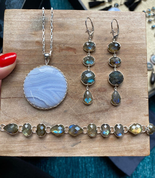 Faceted Labradorite Bracelet