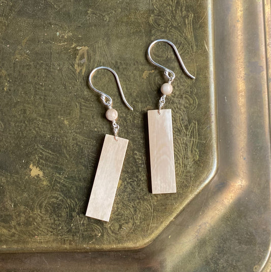 Boho Rectangle Mammoth Earrings