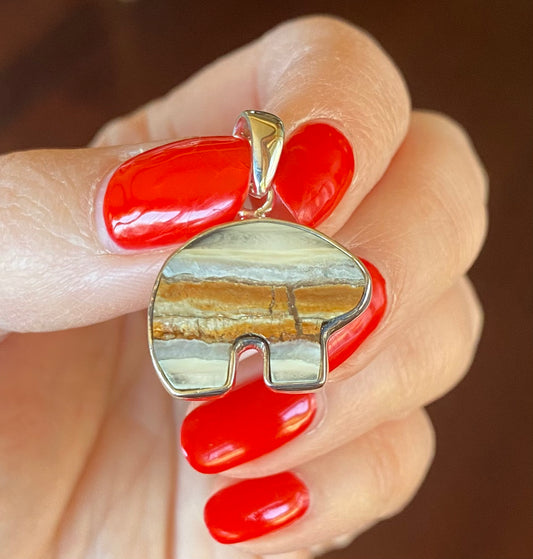 Mammoth Tooth Bear Pendant