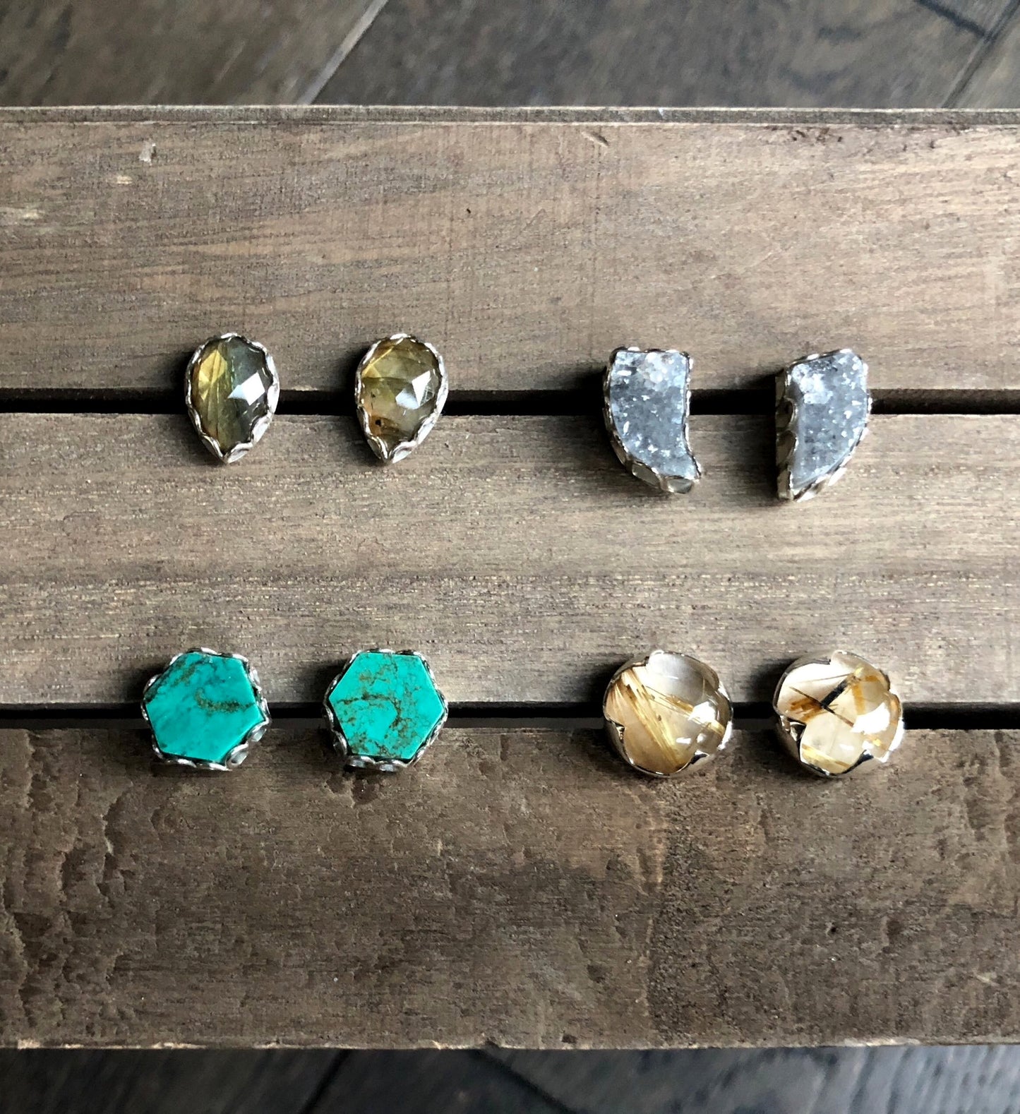 Druzy Tusk Earrings