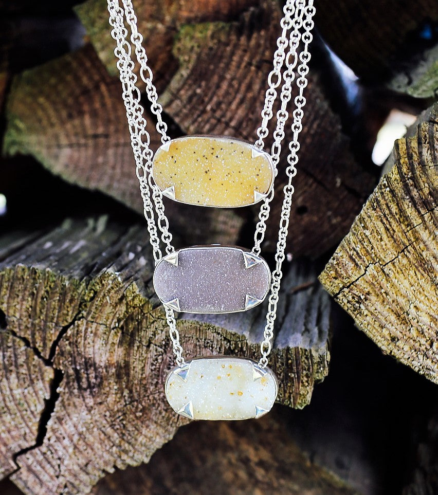 Oval Druzy Necklace