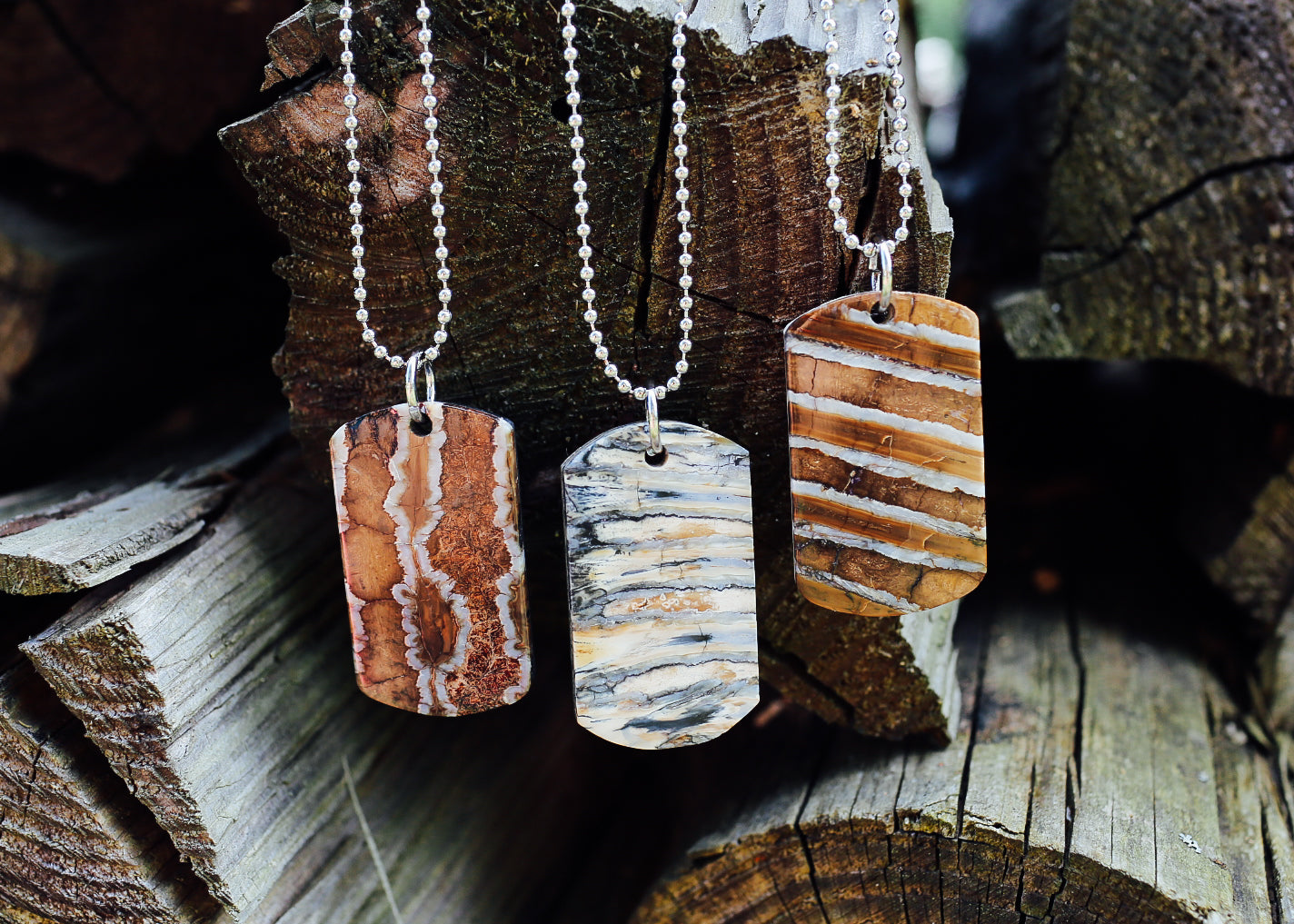 Mammoth Tooth Dog Tag Necklace
