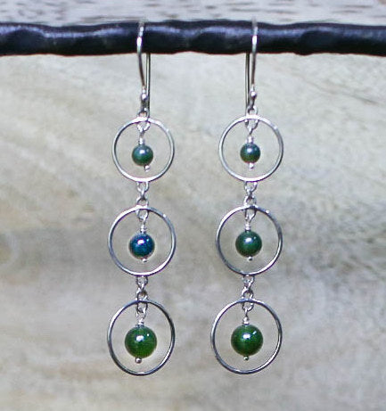 Jade 3 Circles Earrings