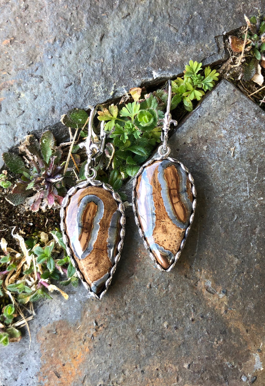 Mammoth Tooth Inverted Drop Earrings