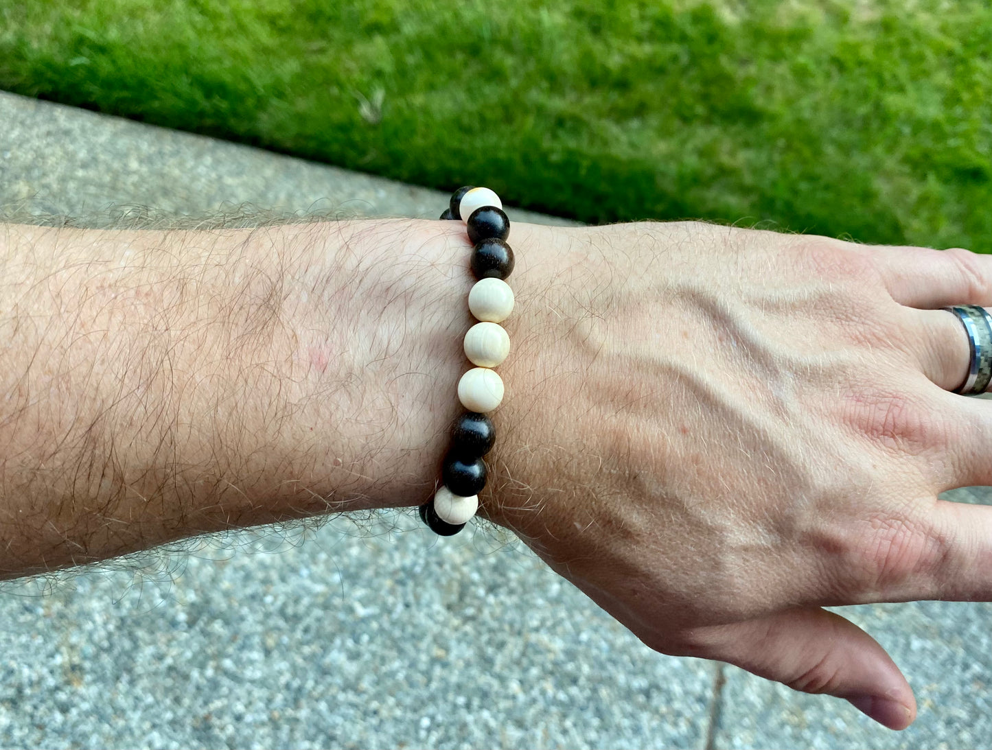 Prehistoric Mammoth Tusk + Ebony Bracelet