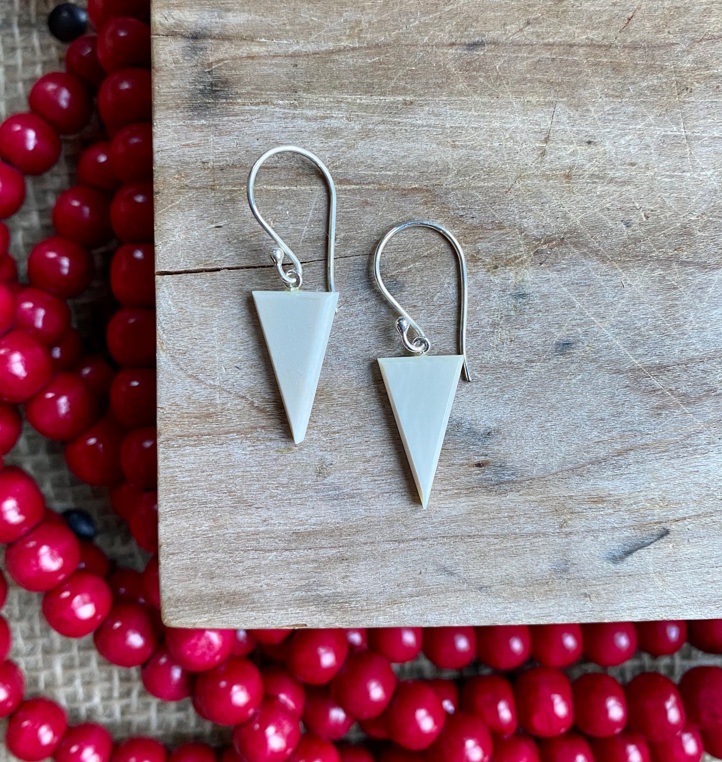 Small Mammoth Triangle Earrings