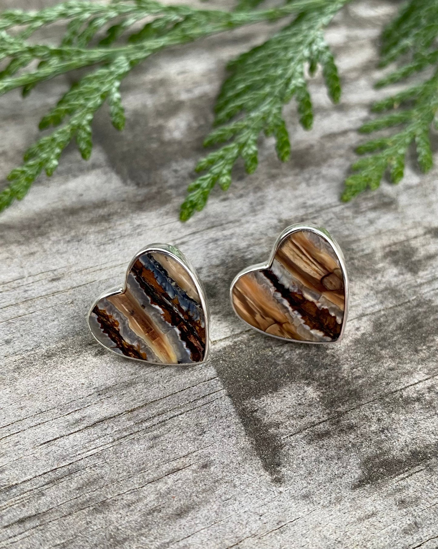 Mammoth Tooth Heart Post Earrings