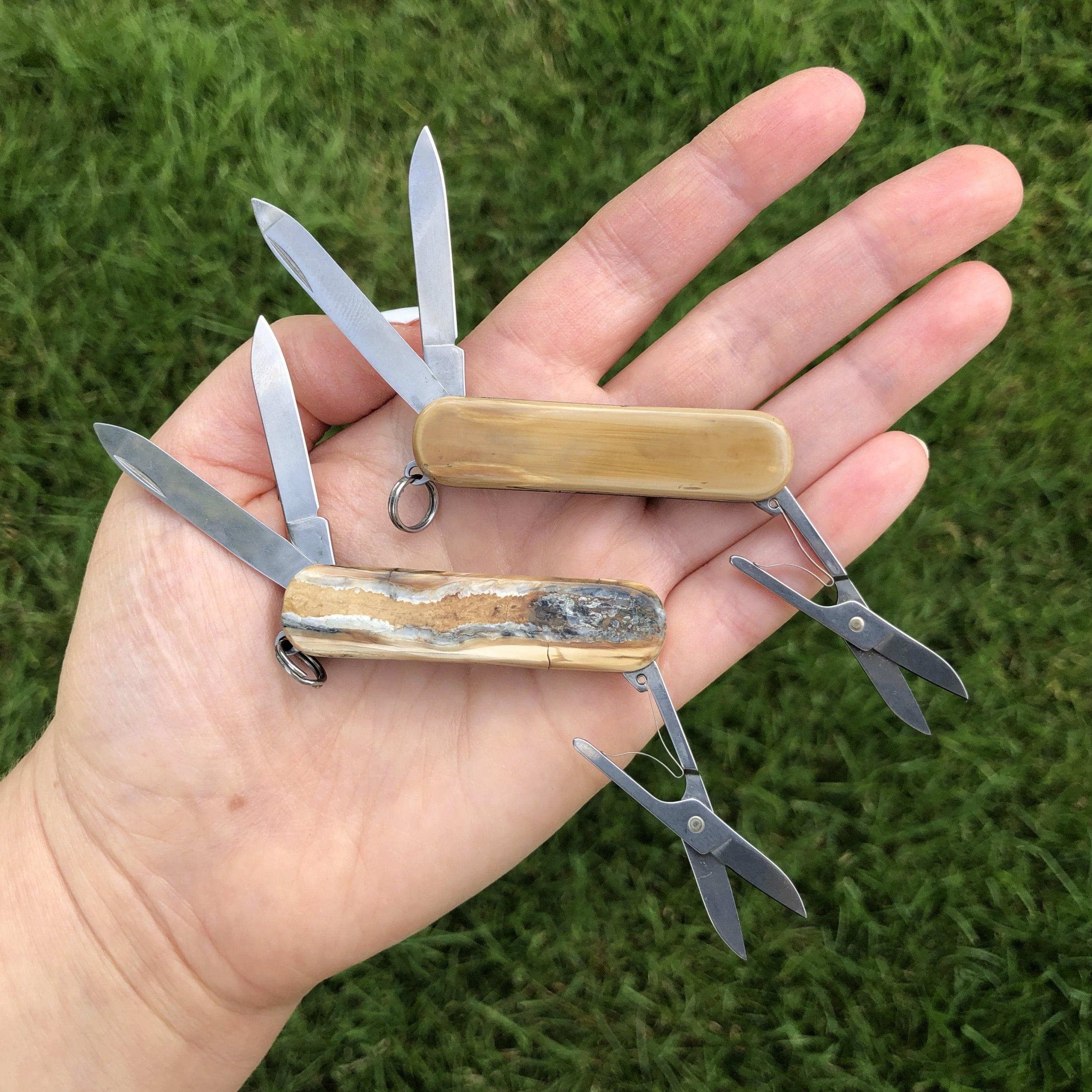 Pocket Knife Multi Function 57 mm Silver Blade Nail File Scissors with  Keyring | eBay