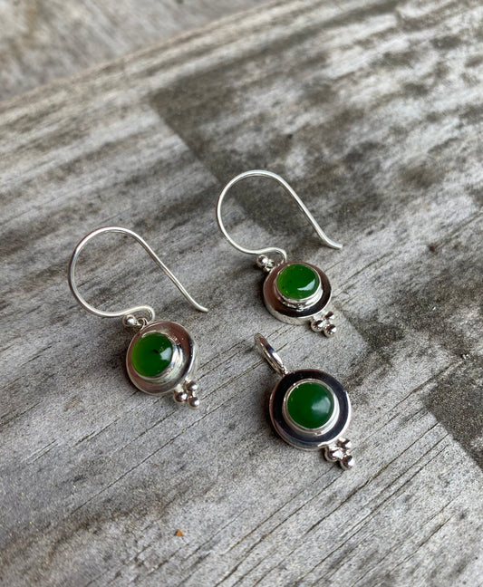 Jade Round Dots Earrings