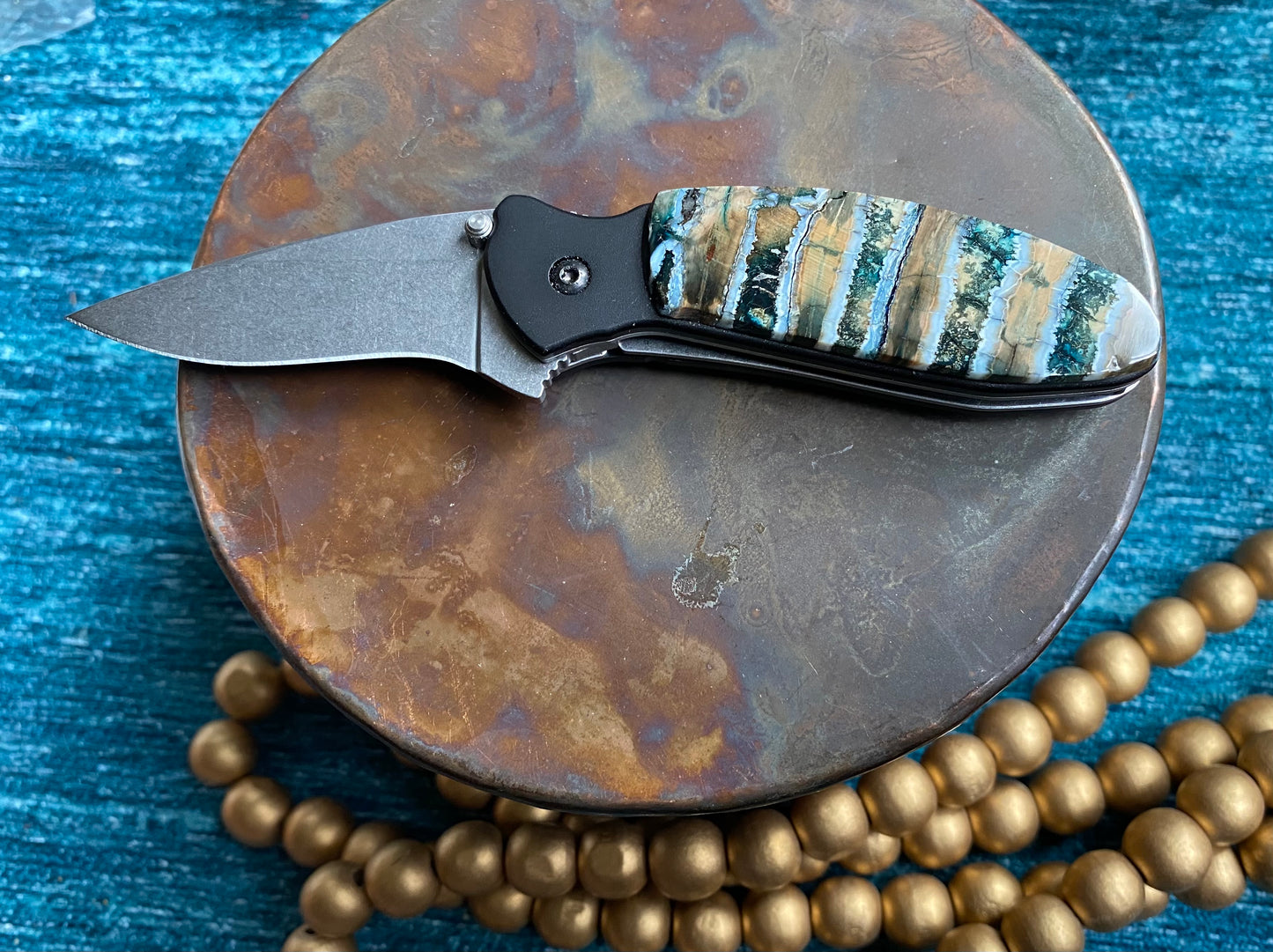 Kershaw Scallion Mammoth Tooth Black Accent Pocket Knife