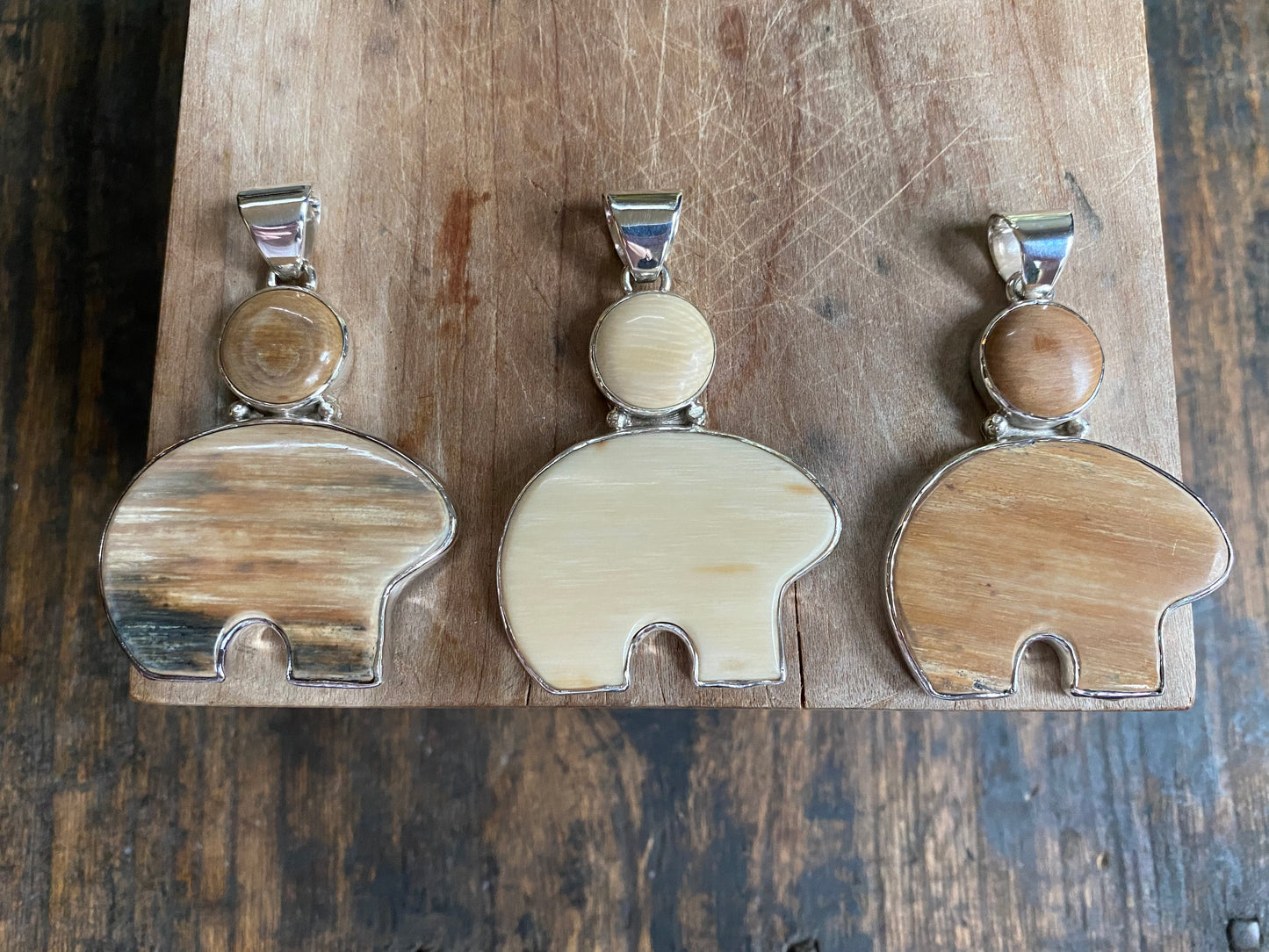 Mammoth Ivory Bear Pendant
