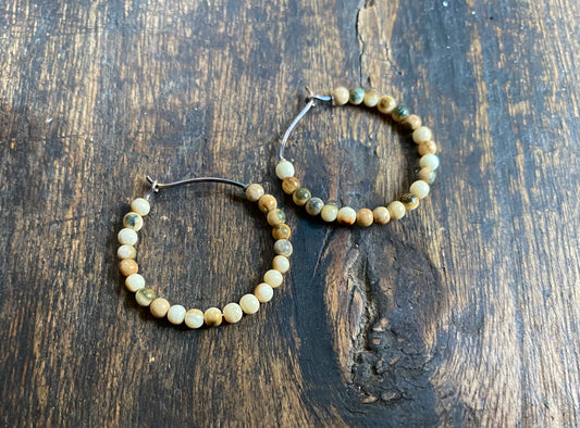 Beaded Hoops