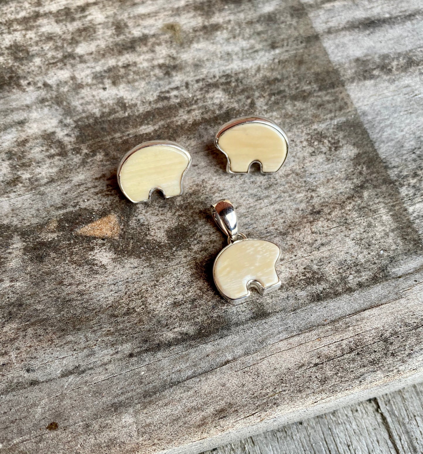 Mammoth Ivory Bear Pendant