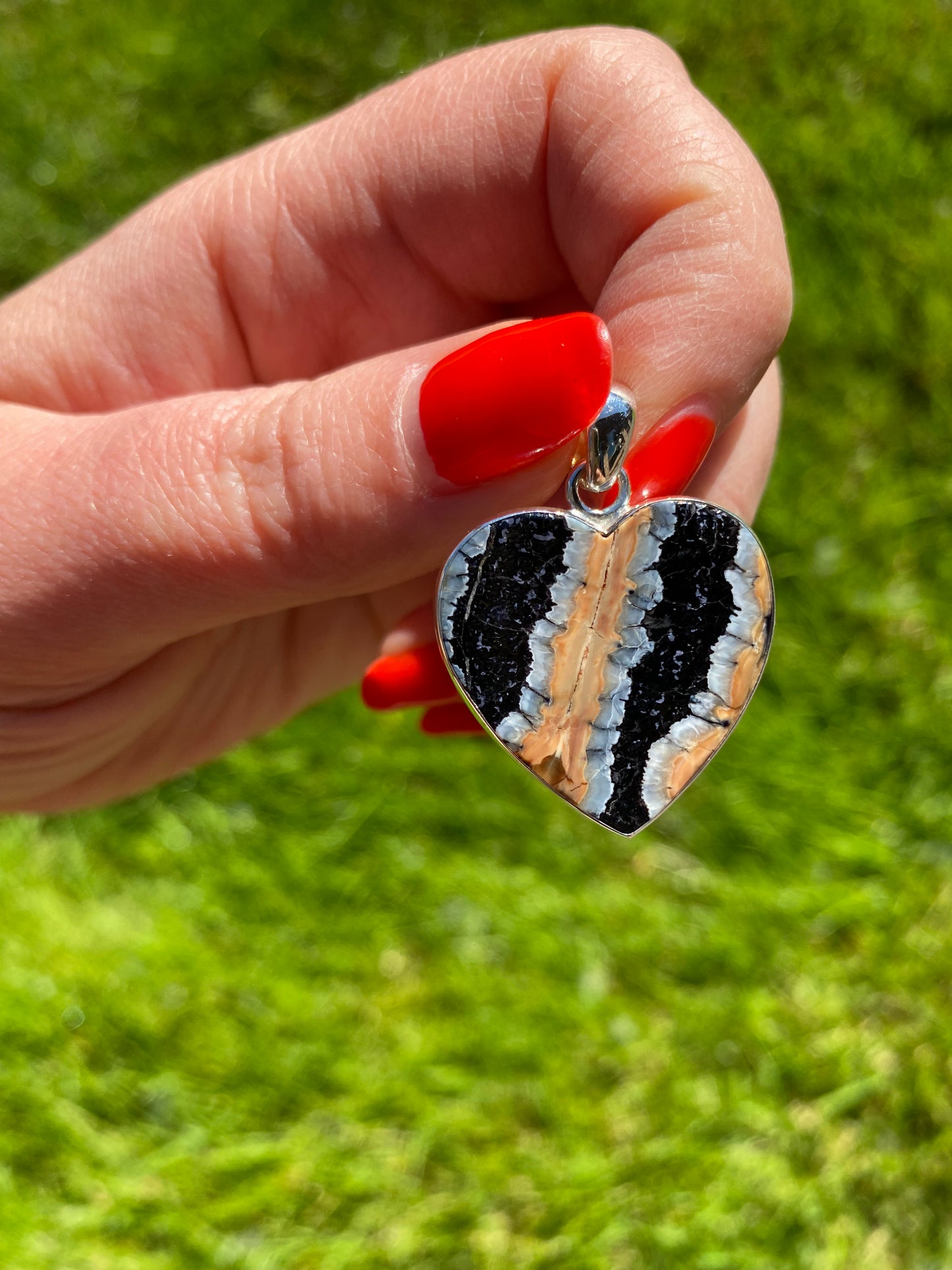 Mammoth Tooth Heart Pendant