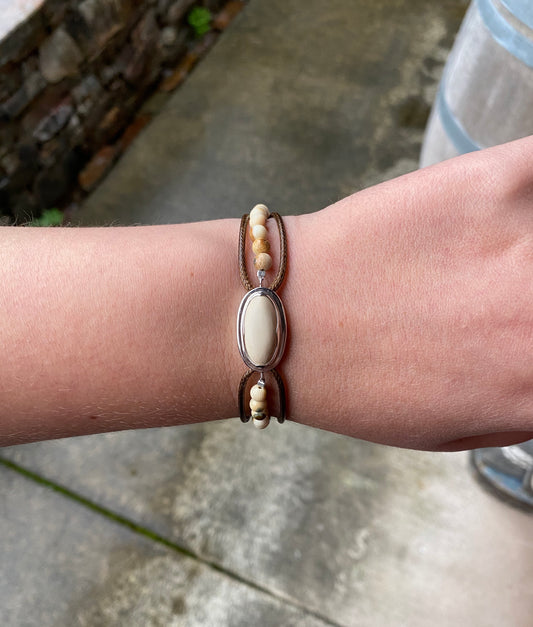 Oval Essentials Vegan Leather Bracelet