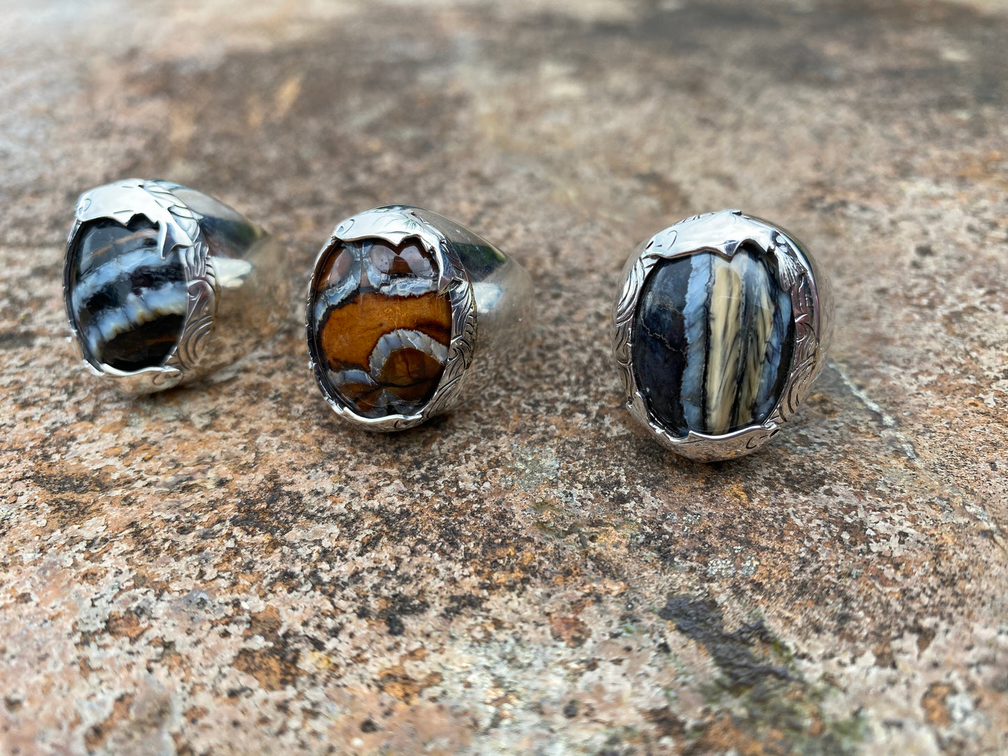 Nautical Oval Mammoth Tooth Ring