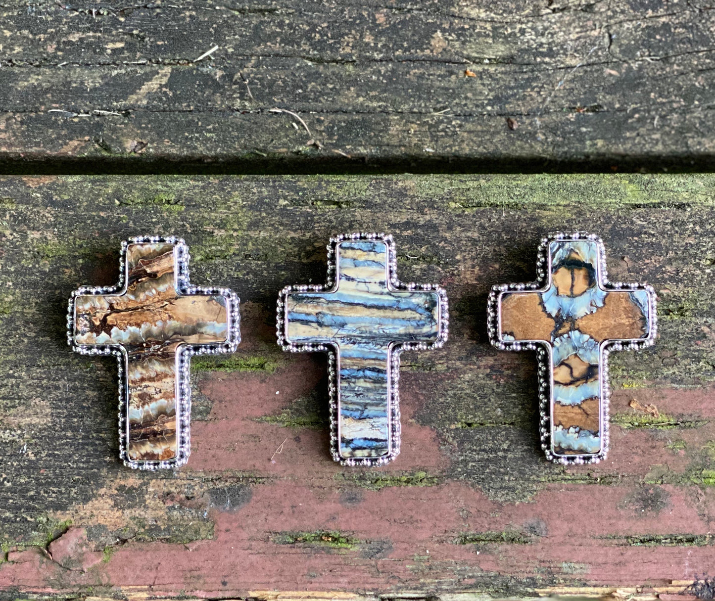 Mammoth Tooth Cross Pin Pendant