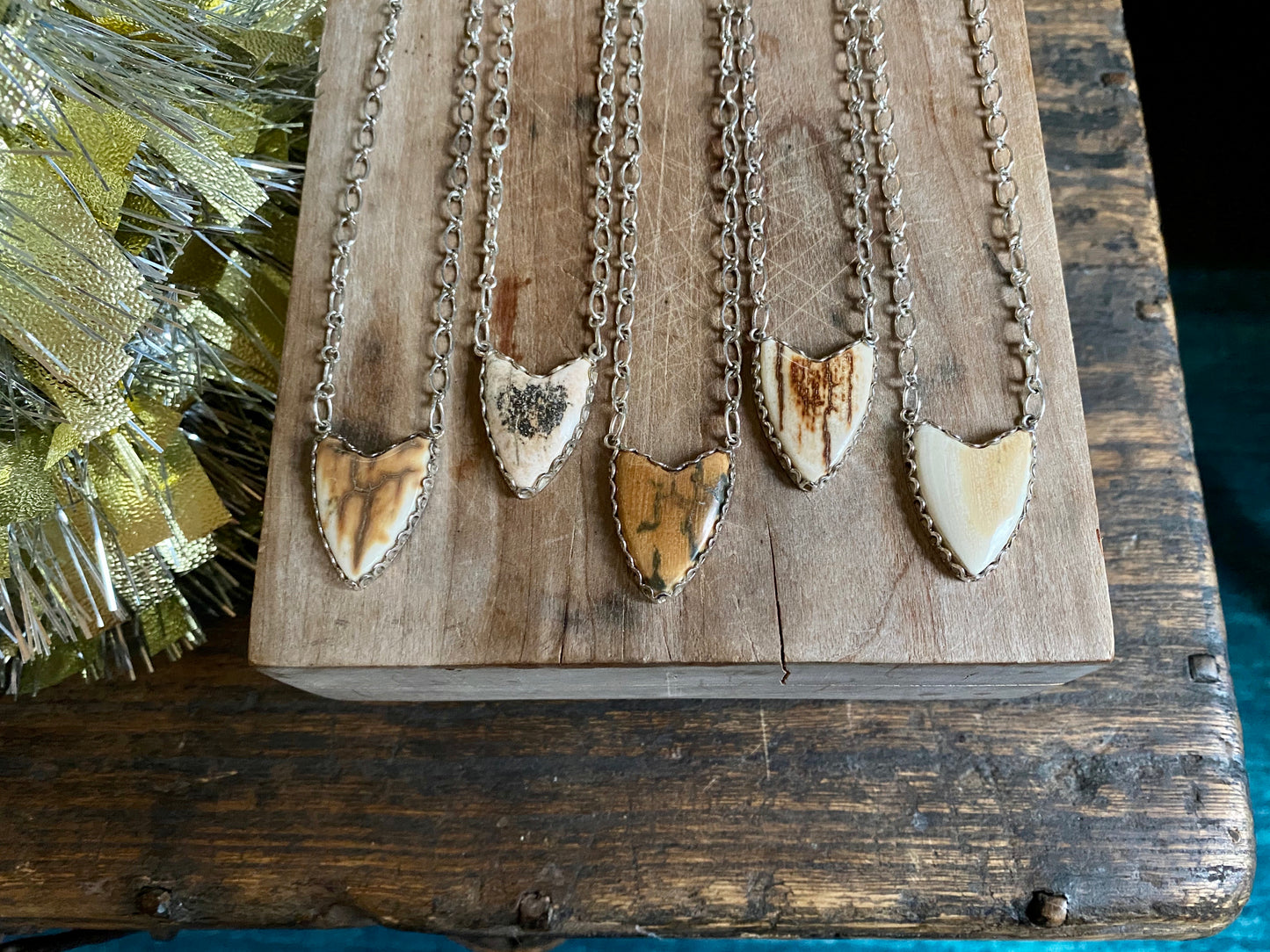 Mammoth Tusk Shield Necklace