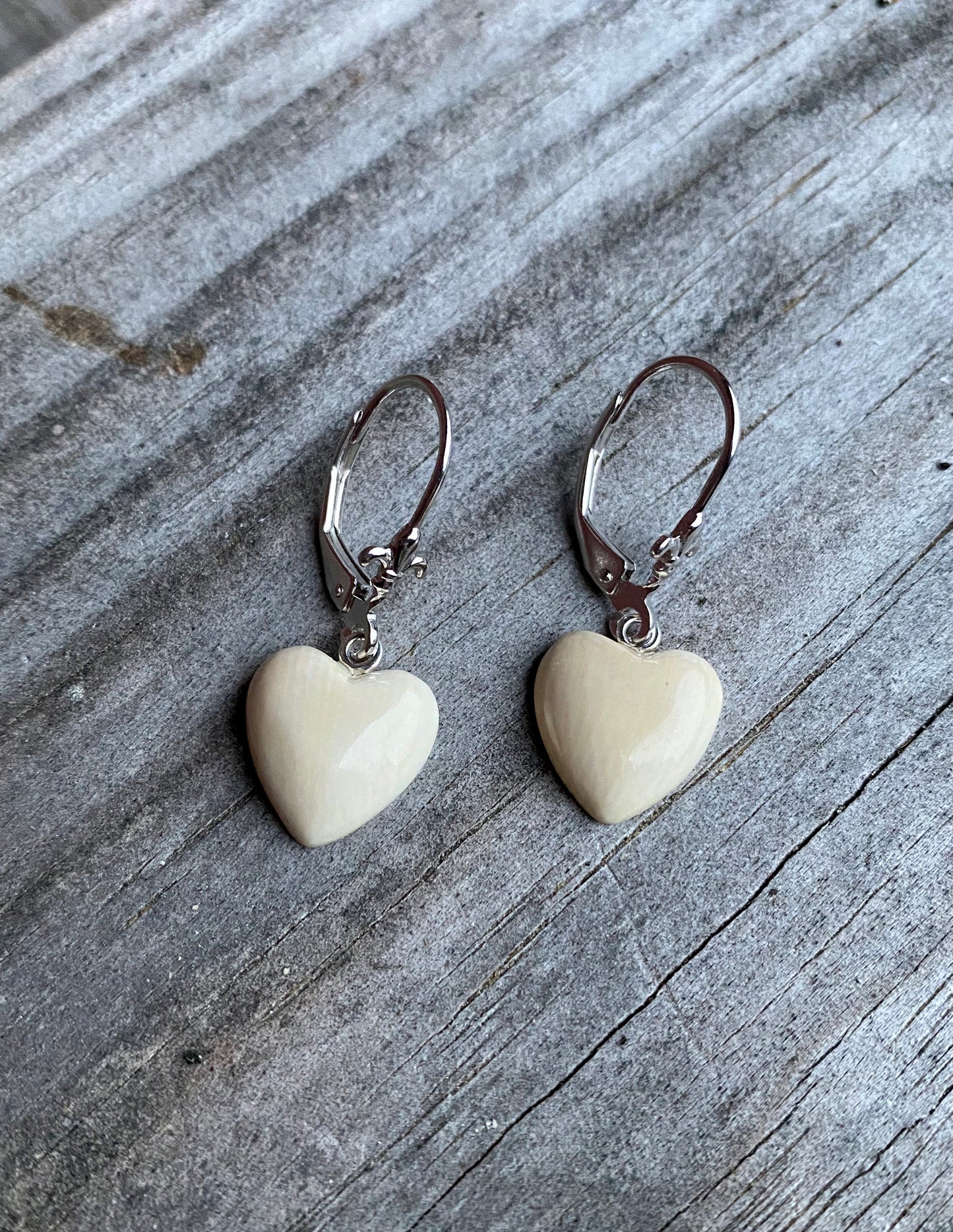 Small Puffed Heart Earrings