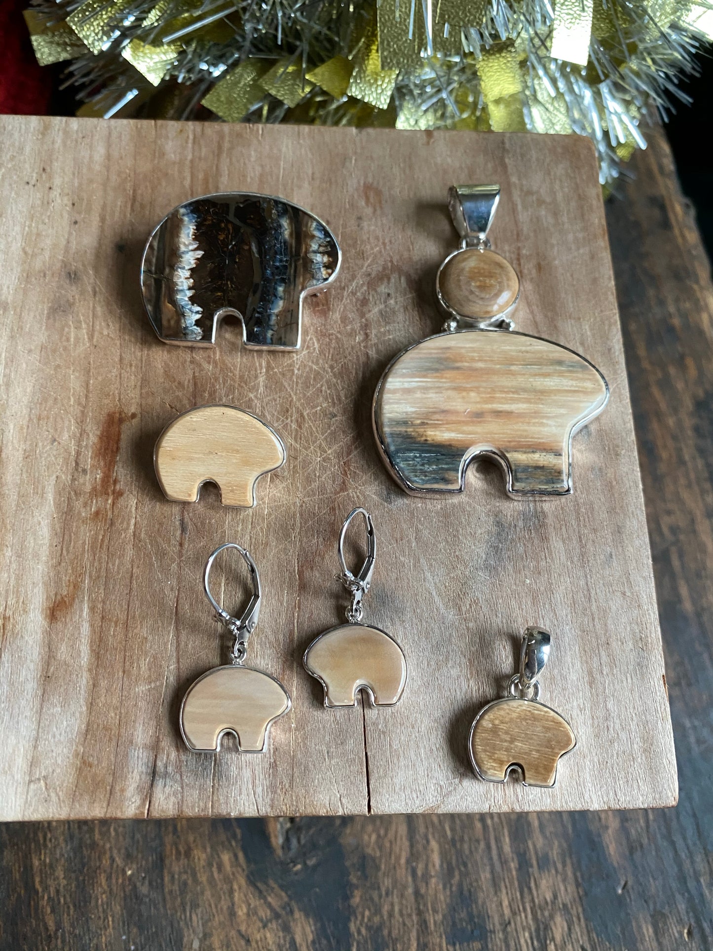Mammoth Ivory Bear Pendant
