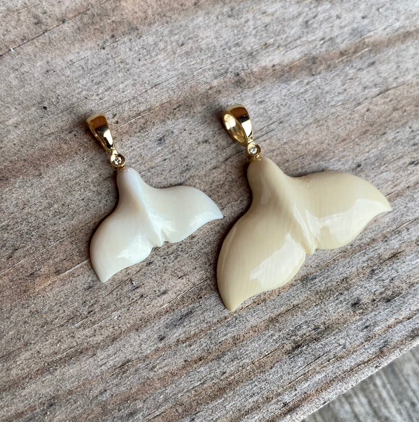 Diamond Whale Tail Pendant