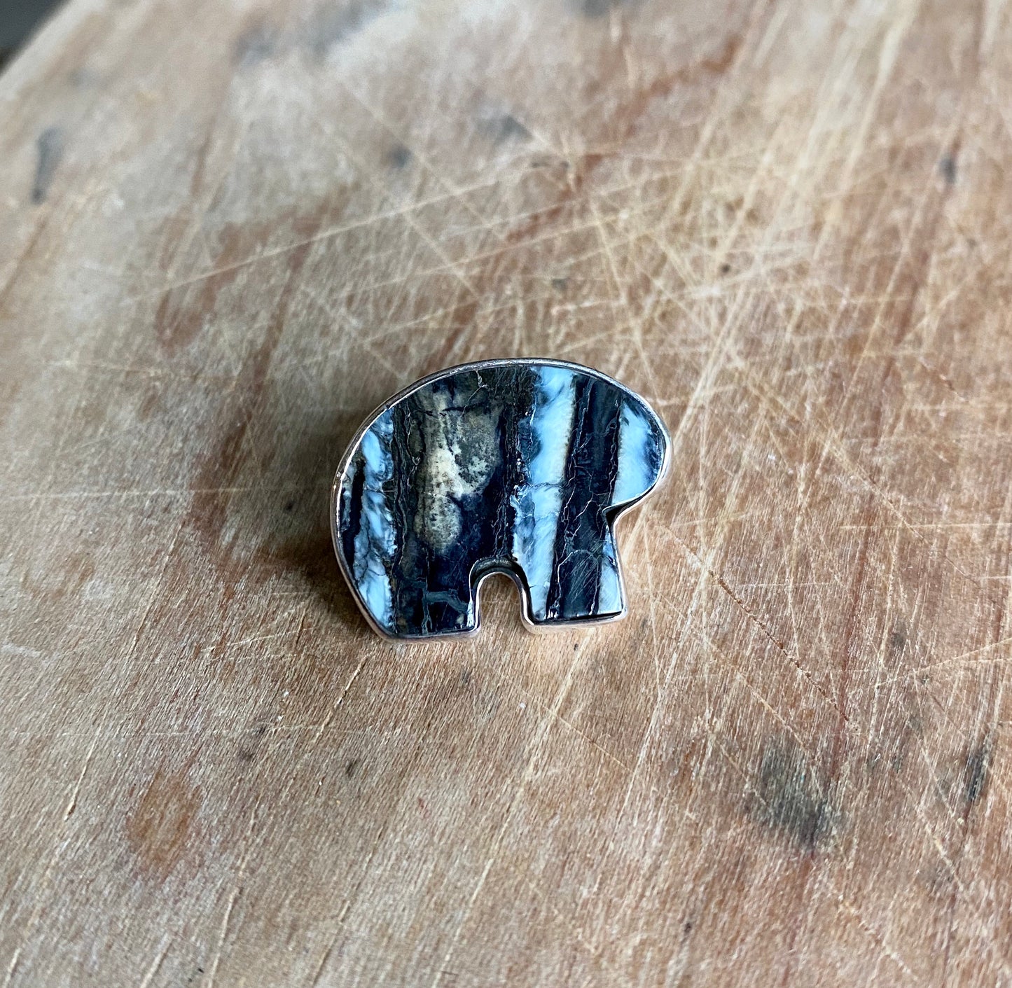 Mammoth Tooth Bear Pin/ Pendant