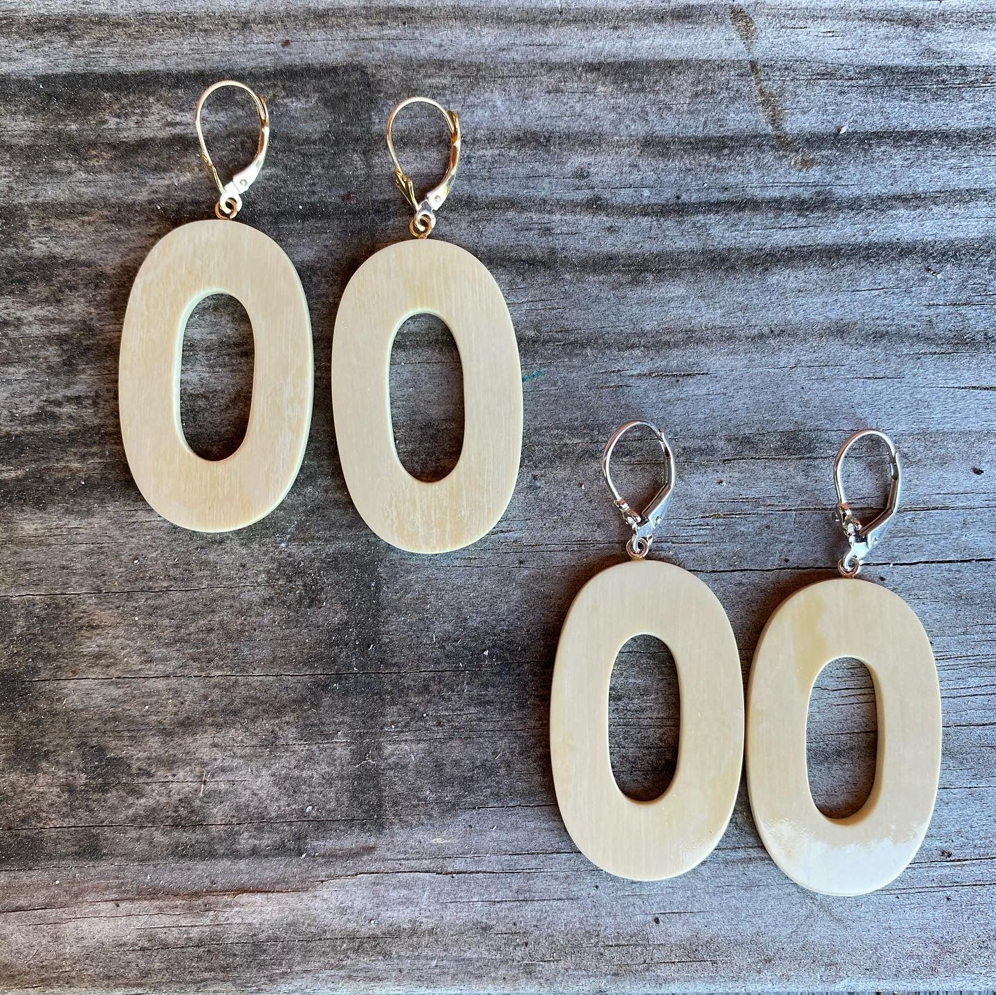 Open Oval Mammoth Earrings