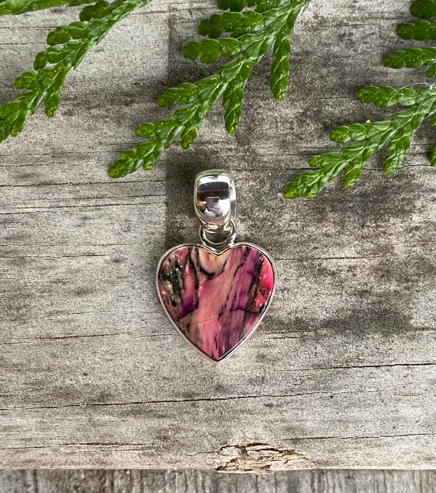 Small Mammoth Tooth Heart Pendant