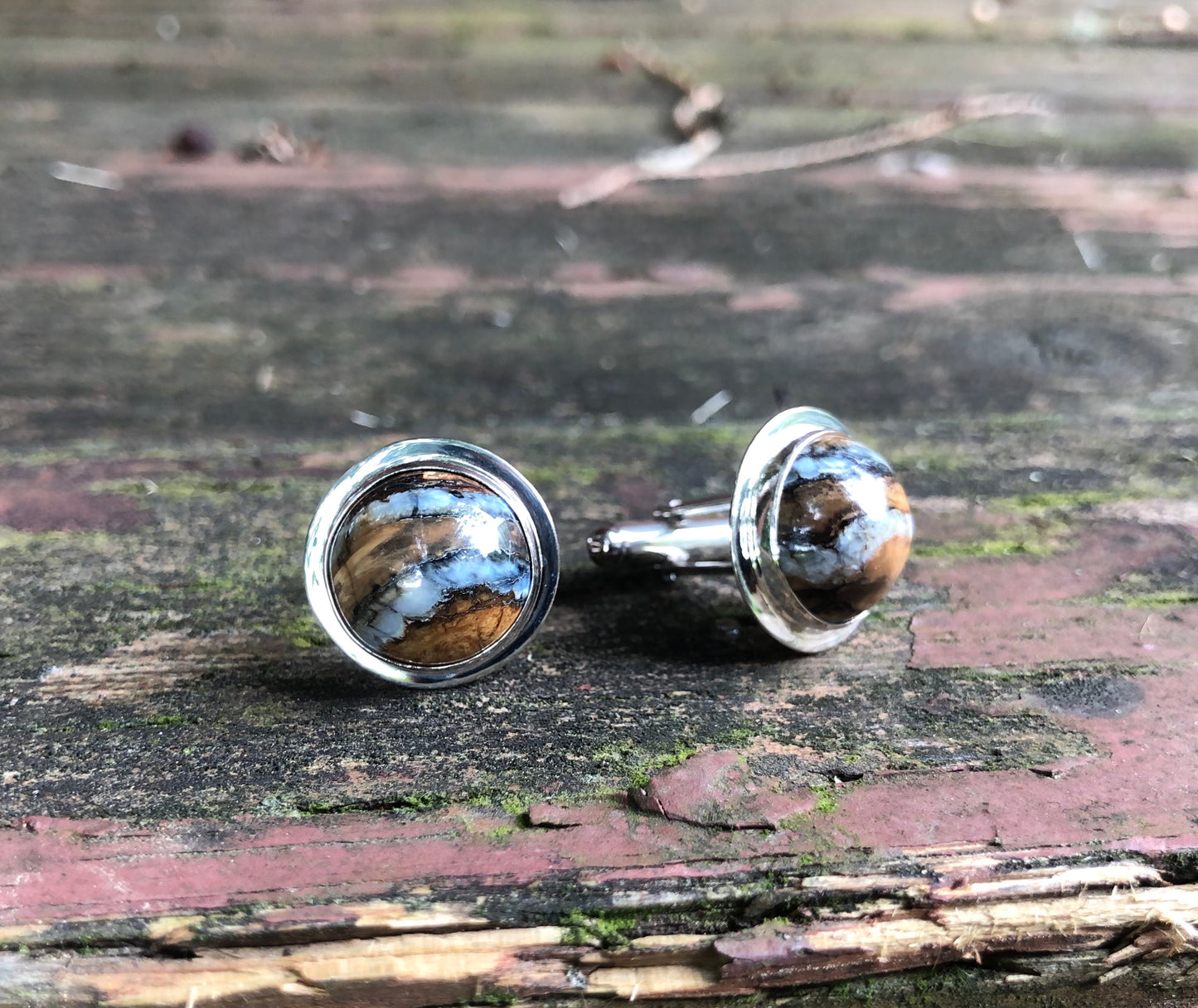 Mammoth Tooth Double Domed Cufflinks