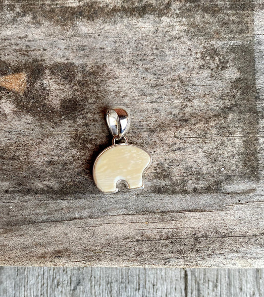 Mammoth Ivory Bear Pendant