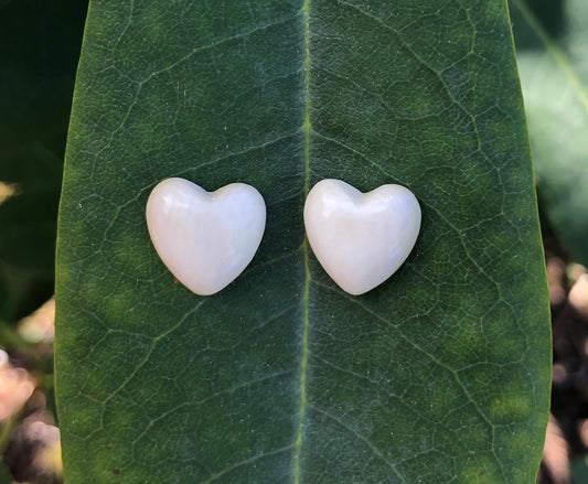 Small Puffed Heart Earrings