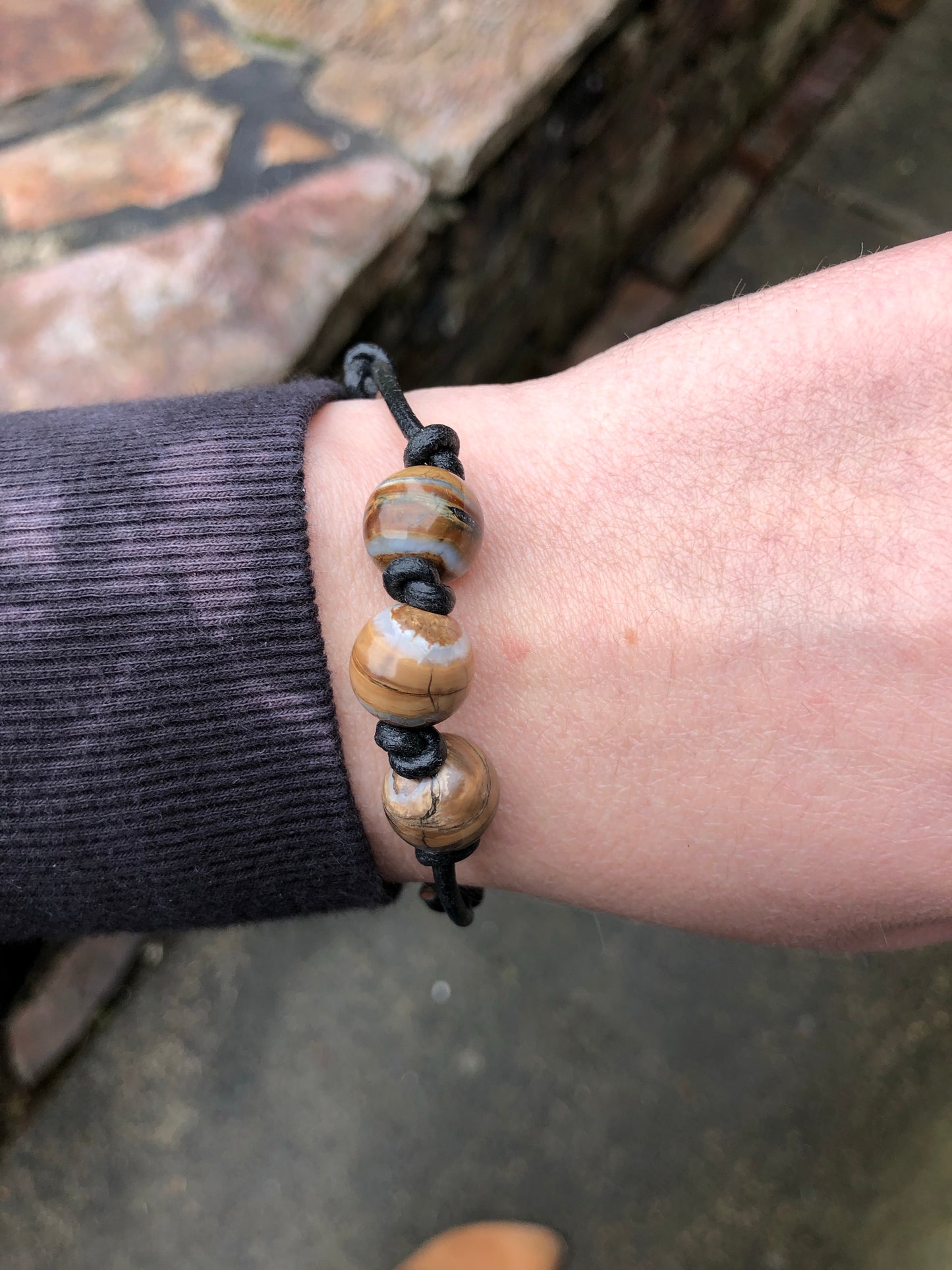 Large Mammoth Tooth + Leather Bracelet