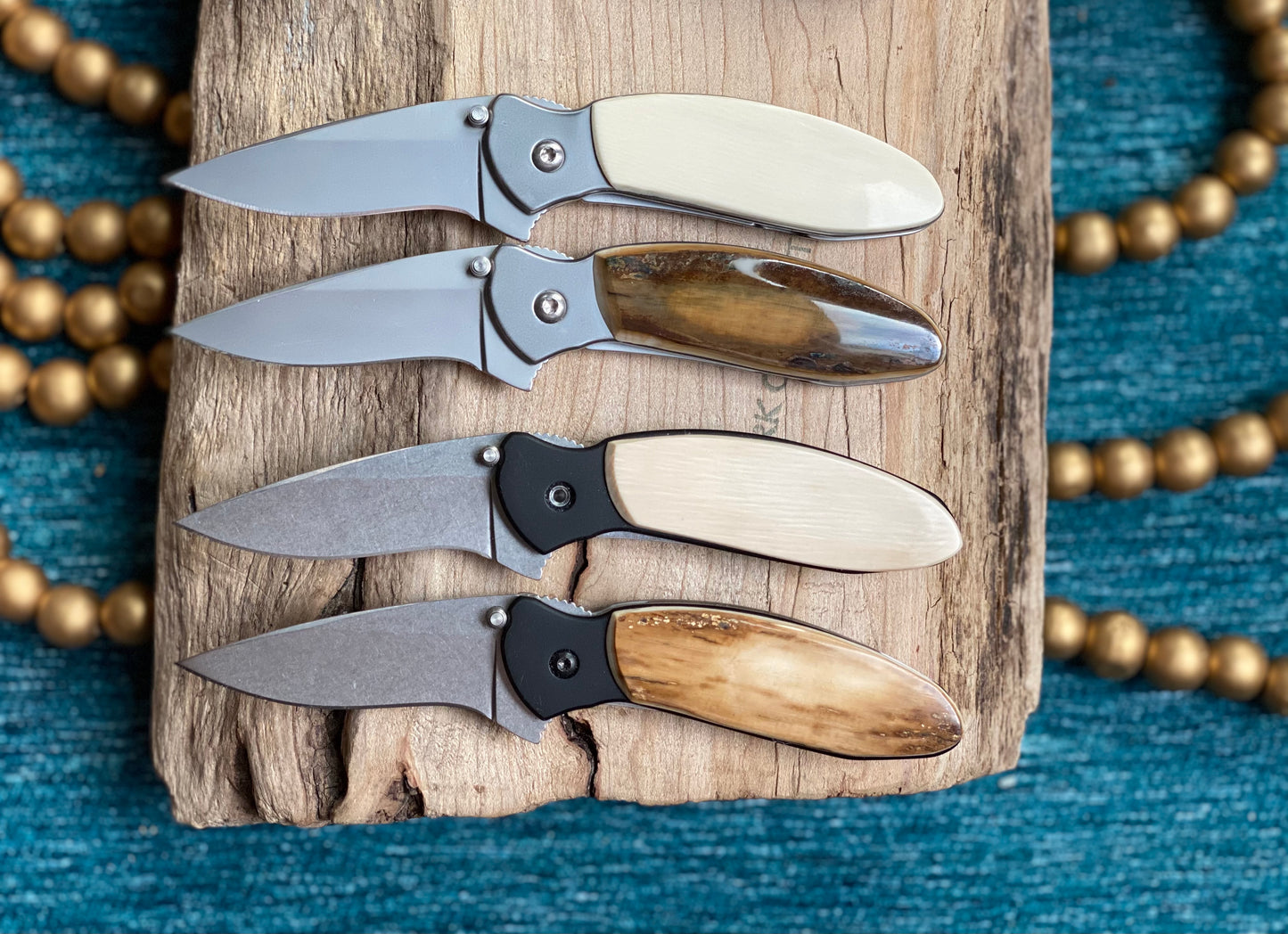 Kershaw Scallion Mammoth Ivory Black Accent Pocket Knife