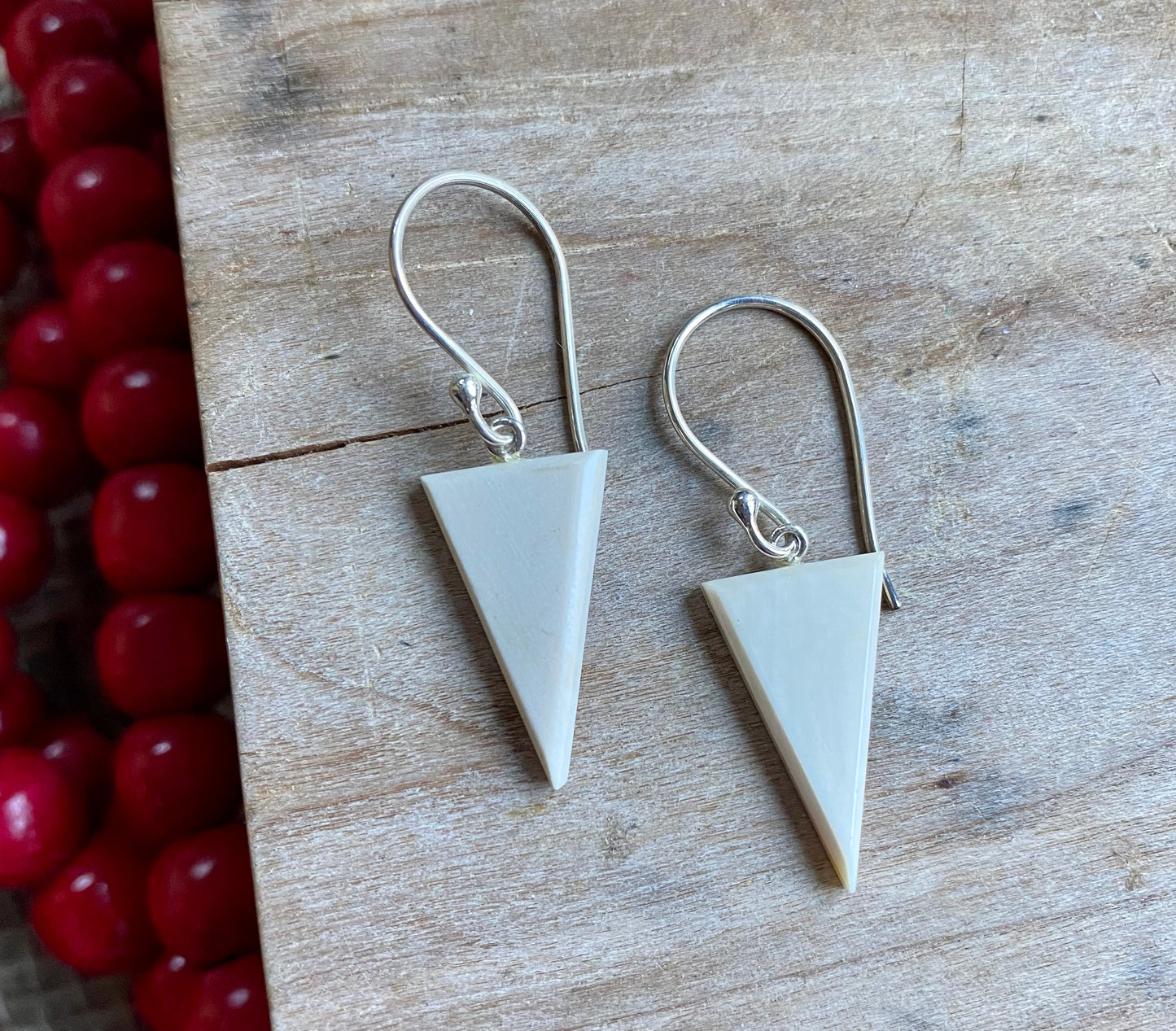 Small Mammoth Triangle Earrings