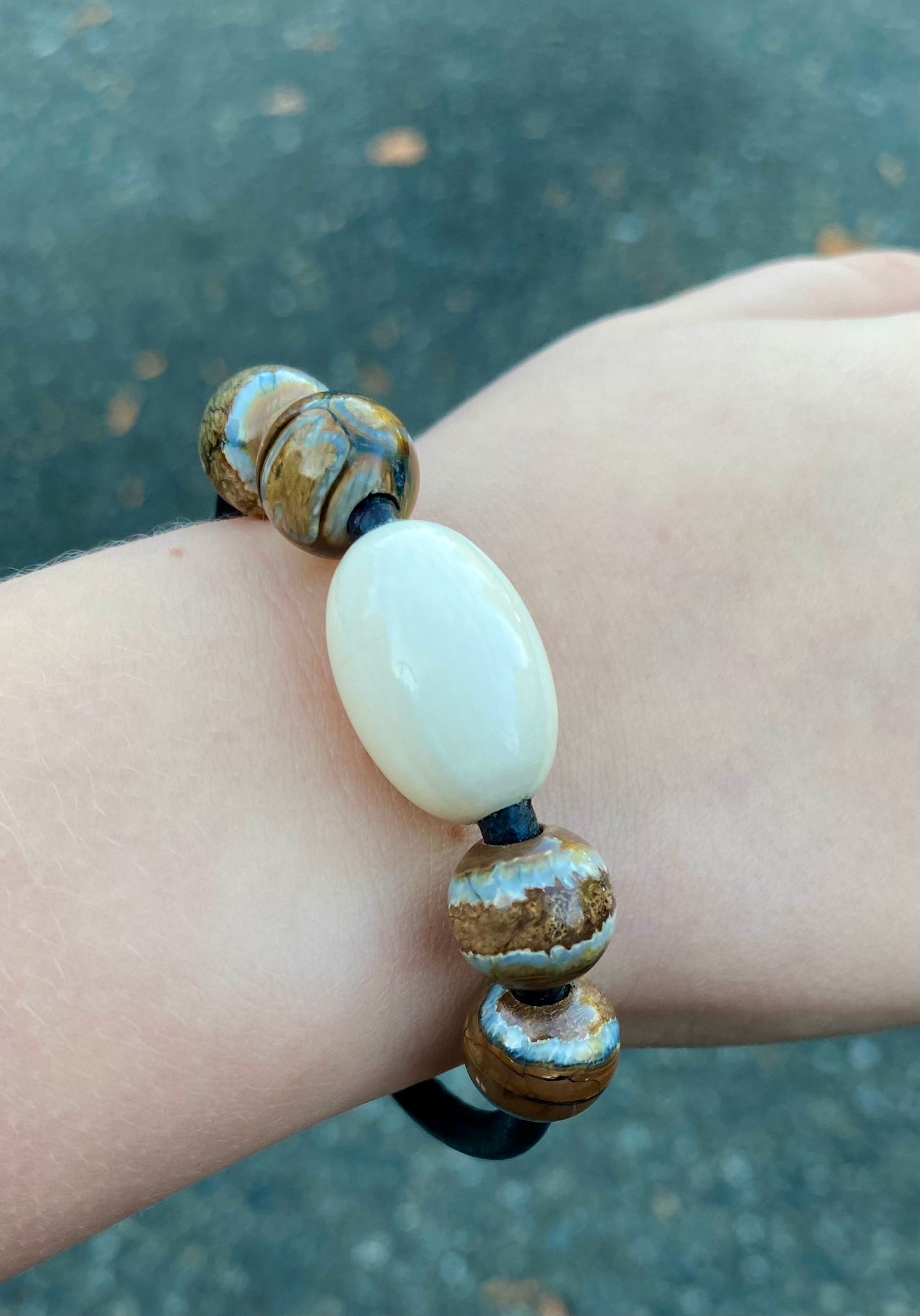 Woolly Mammoth Ivory + Tooth Bracelet