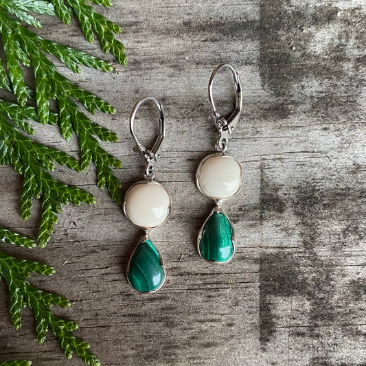 Malachite Drop Earrings