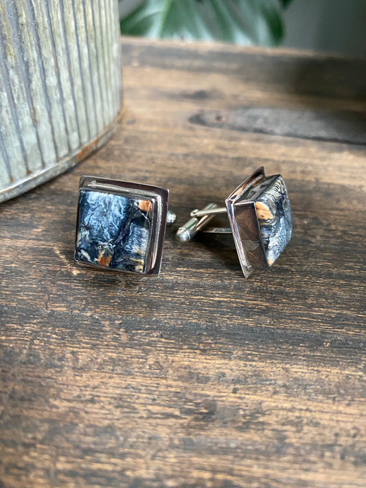 Square Domed Mammoth Tooth Cufflinks