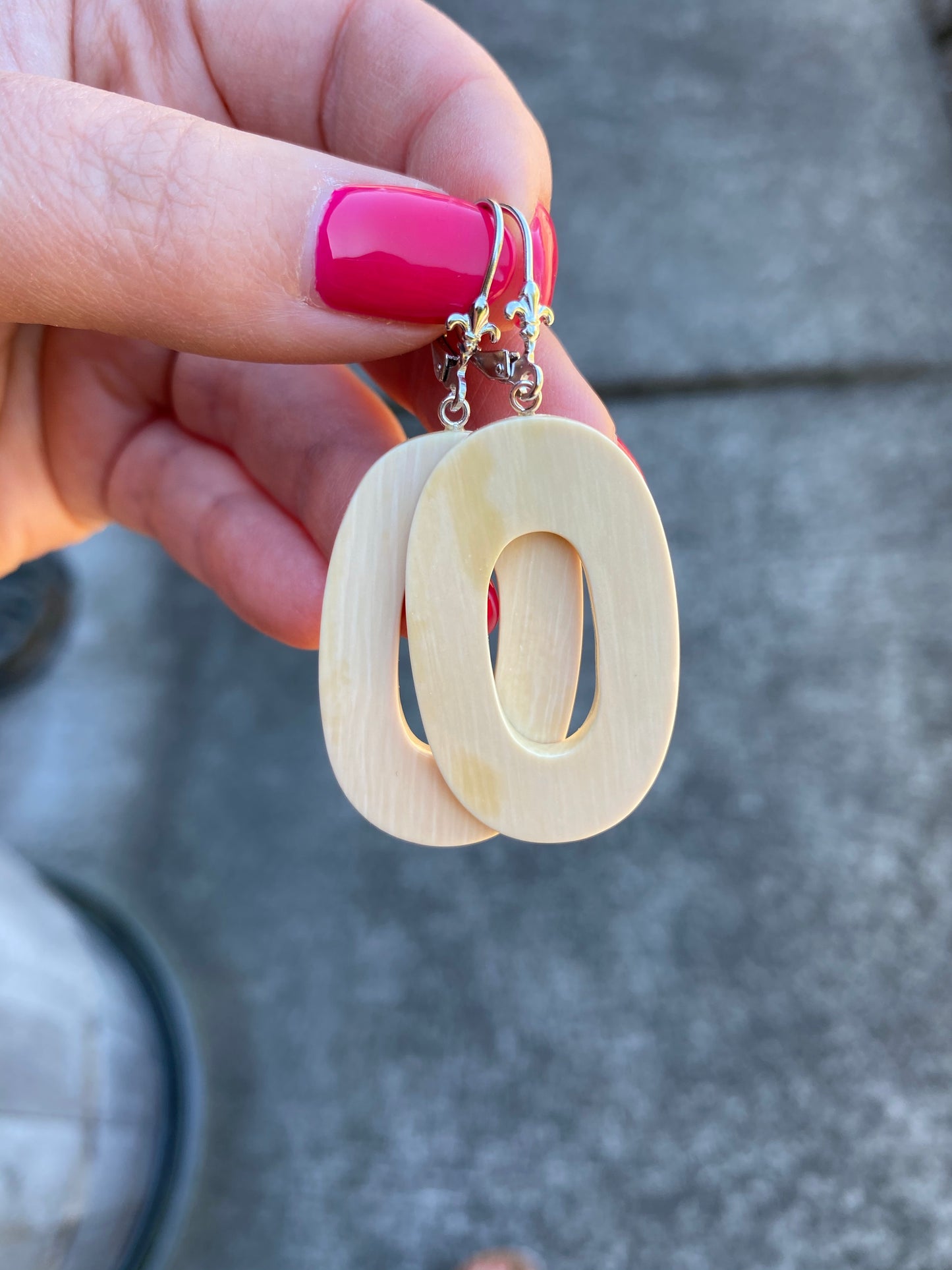 Open Oval Mammoth Earrings