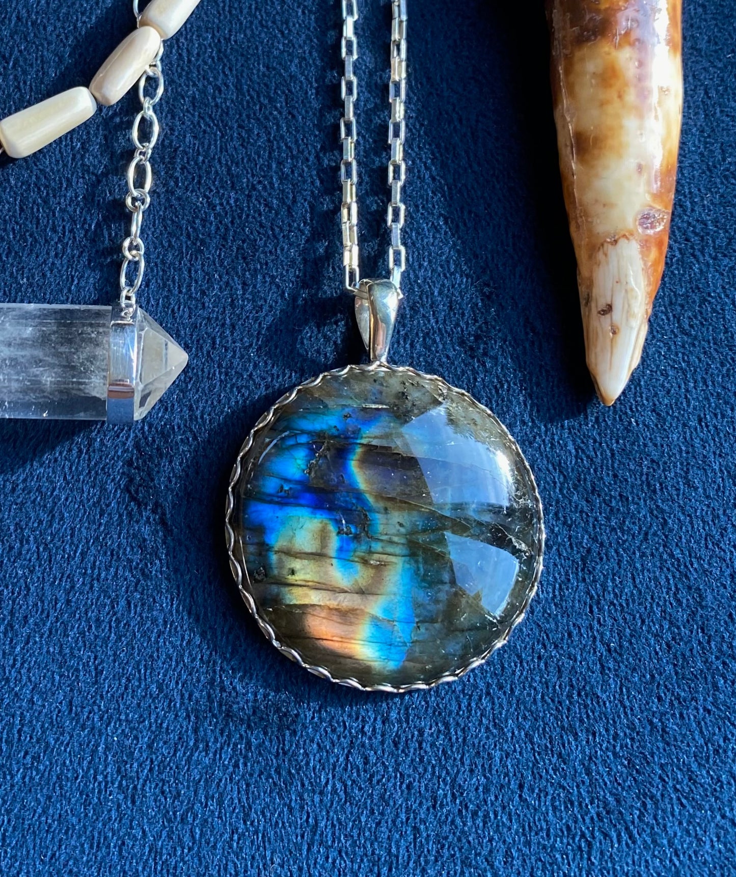 Round Labradorite Pendant