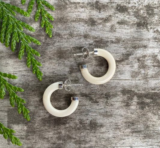 Silver Mammoth Hoops