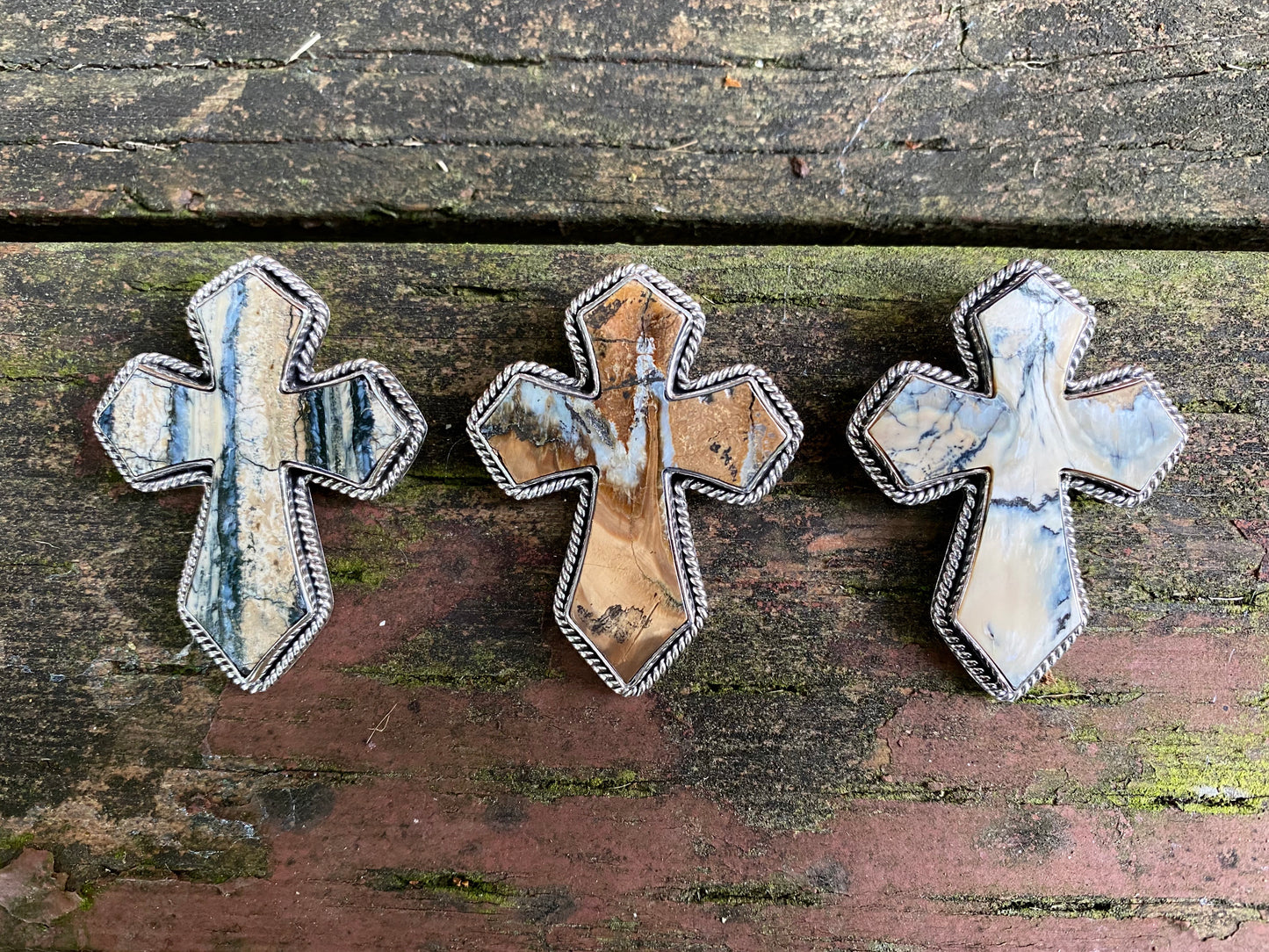 Mammoth Tooth Baroque Cross Pin Pendant
