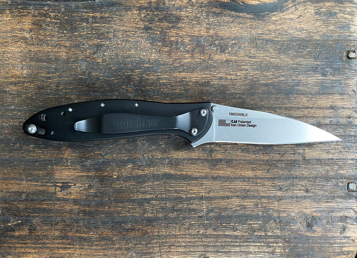 Kershaw Leek Mammoth Tooth Black Accent Pocket Knife