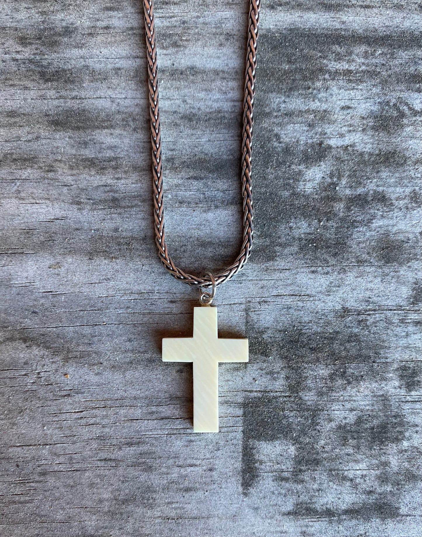 Mammoth Ivory Cross Necklace