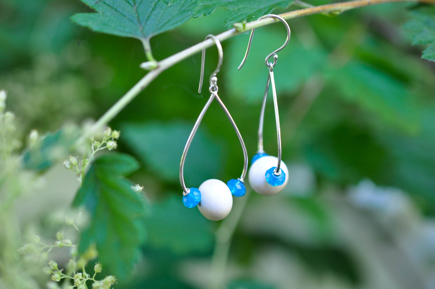 Faceted Rain Drop Earrings